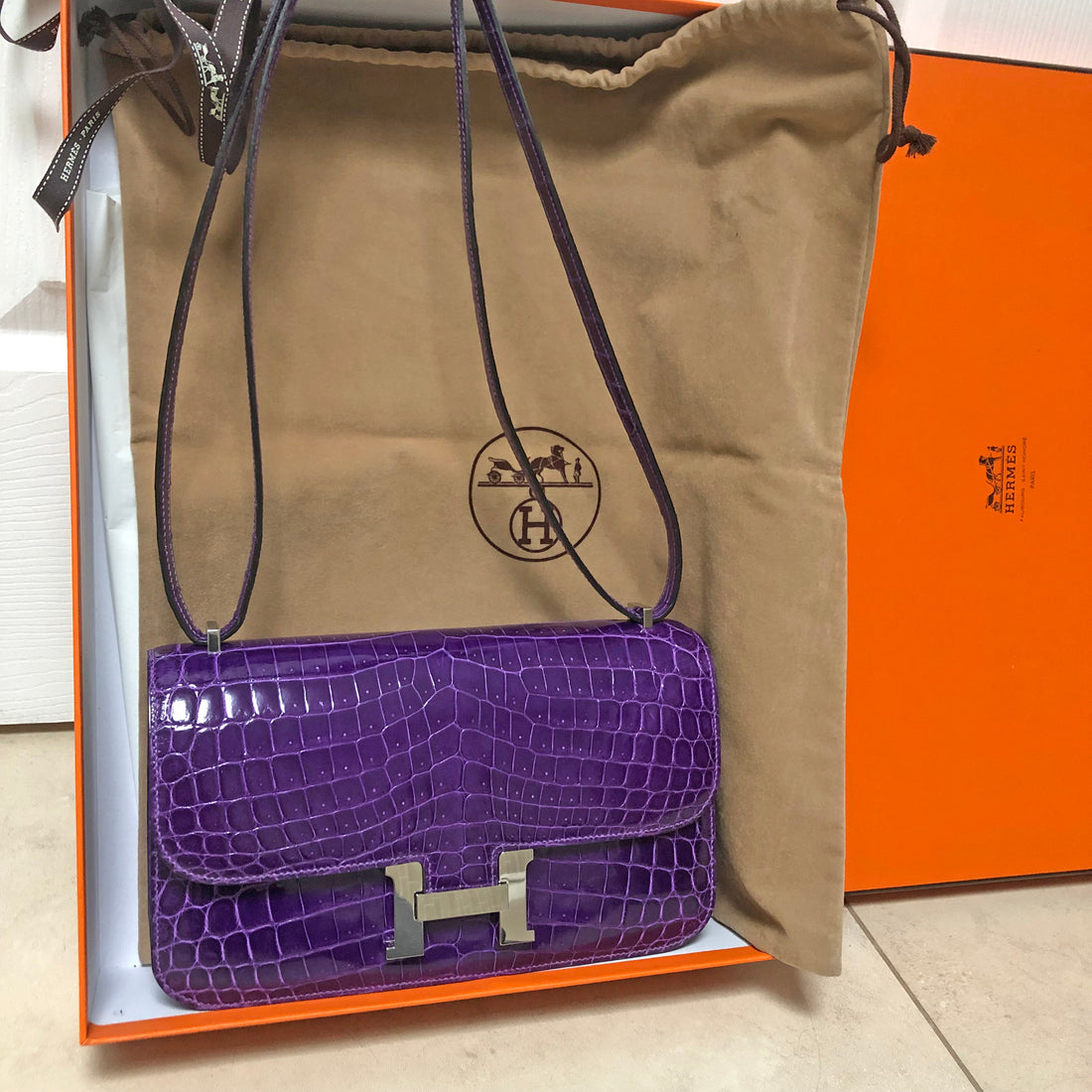 Hermès Constance Elan Geranium Niloticus Crocodile Bag – ZAK BAGS ©️