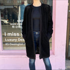 Chanel Black Perforated Leather CC Reversible Coat – FR40 / USA 6/8