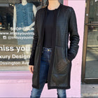 Chanel Black Perforated Leather CC Reversible Coat – FR40 / USA 6/8