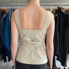 Gucci Beige Cotton Sleeveless Top with Sash Belt - IT40 / USA 4