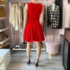 Christian Dior Red Crepe Wool Sleeveless Dress - USA 4