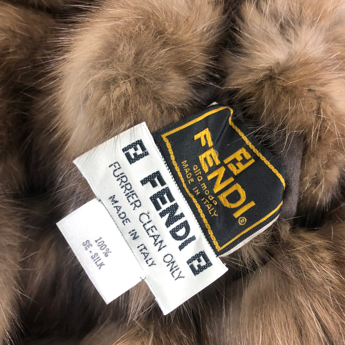 Fendi Russian Dark Sable Fur Coat with Gold Chain Belt - 6