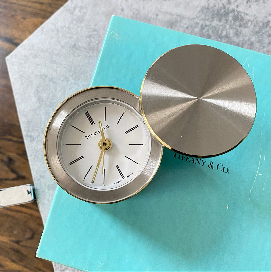 Tiffany & Co. Travel Alarm Clock / Desk Clock