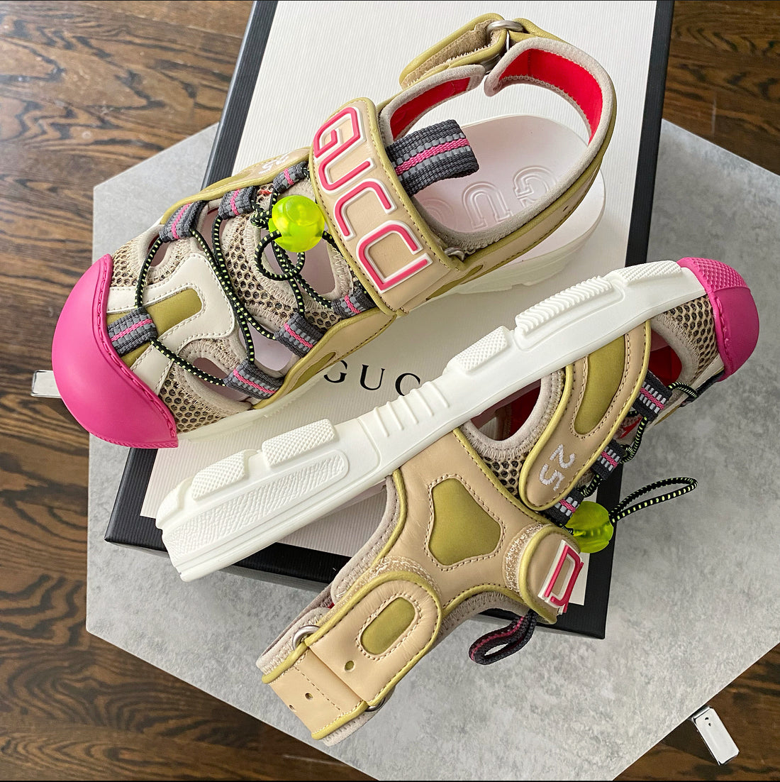 Gucci Arugu Multicolor Sneaker Sandals 36 I MISS YOU VINTAGE