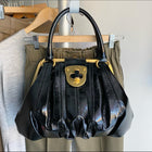 Alexander McQueen Black Patent Elvie Handbag