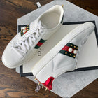 Gucci Ace White Green Red Spike Detail Sneakers - 39 / 9