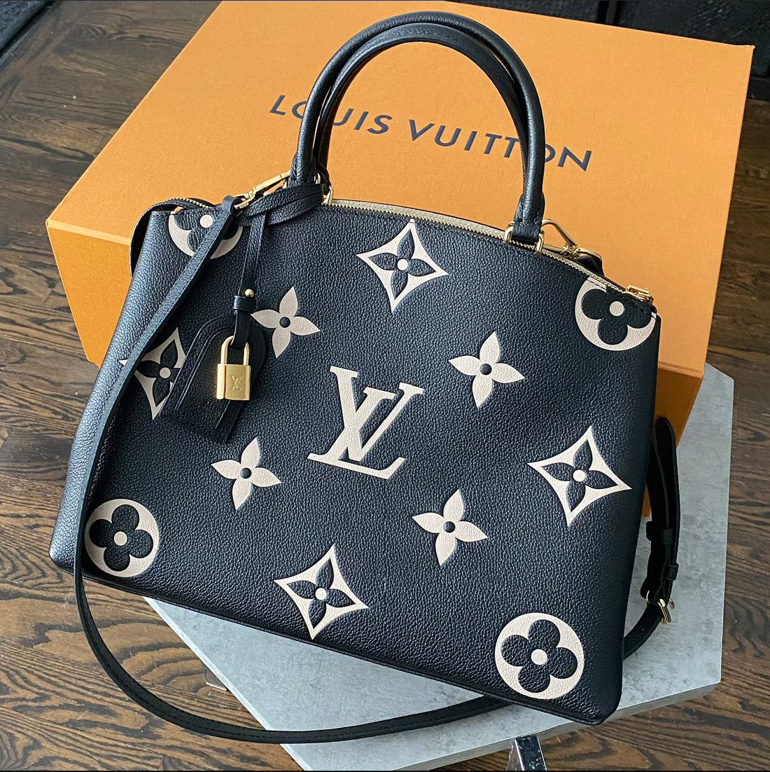 Louis Vuitton Grand Palais Bicolor Monogram Empreinte Bag – I MISS YOU  VINTAGE