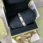 Van Cleef & Arpels 18k White Gold Diamond Perlee Clovers Bracelet