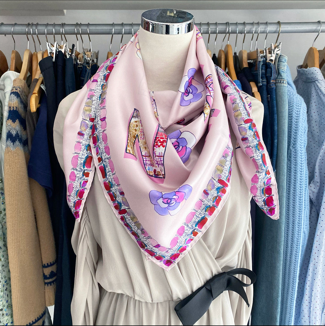 Chanel 90cm Silk Scarf – One Designers Boutique