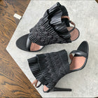 Tabitha Simmons Black Pleated Leather Heels - 37.5 / 7.5