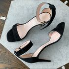 Celine Black Suede 95mm High Heel Sandals - 40 (9.5)