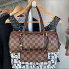 Louis Vuitton Damier Ebene Papillon 30 Roll Bag and Mini Bag Set