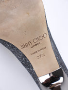 Jimmy Choo Anthracite Lame Glitter Abel Pump Heels - 37.5