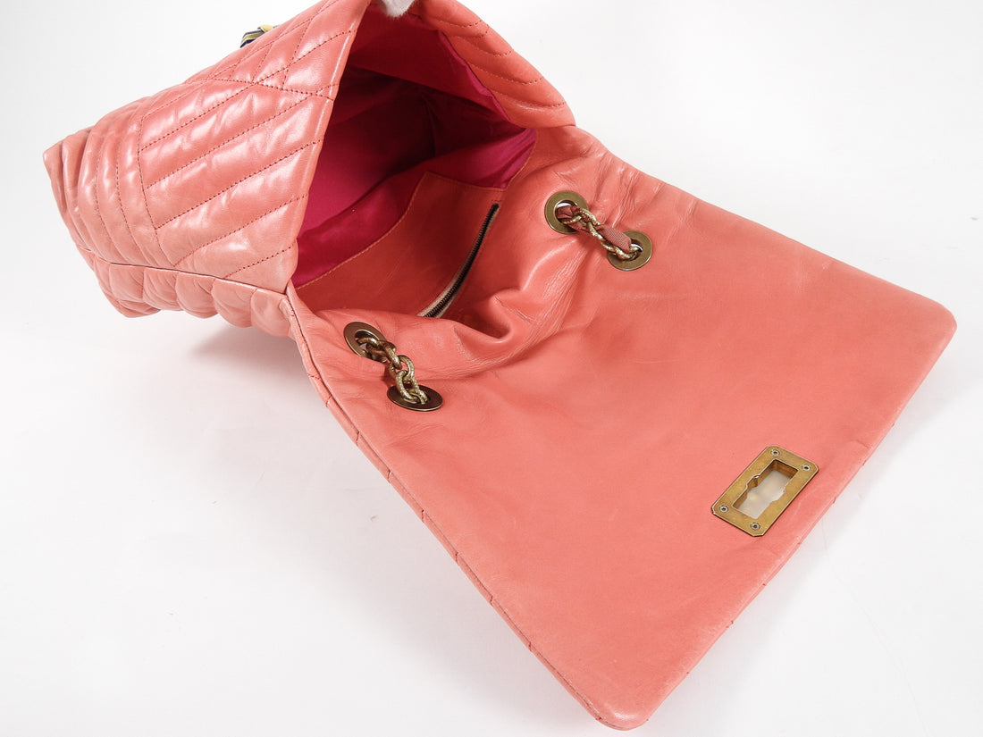 Lanvin Pink Quilted Leather Happy Bag