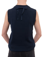 Louis Vuitton Navy Cashmere Tank Top with Plastic Chain and Charms Detail