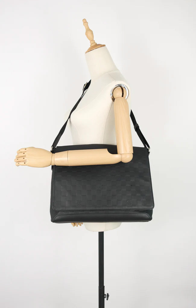Louis Vuitton Onyx Damier Infini Leather District MM Bag Louis