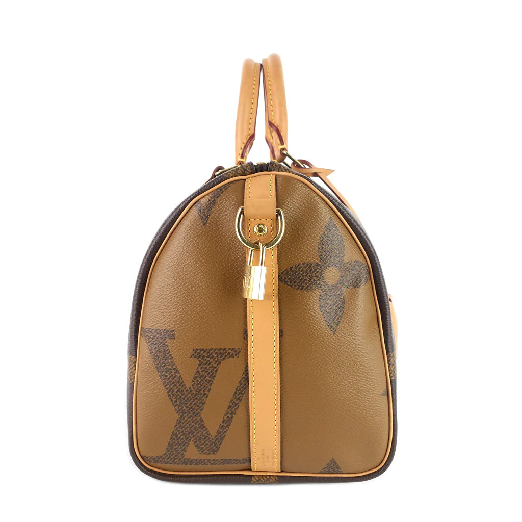 Louis Vuitton Giant Monogram Reverse Speedy Bandouliere 30 with Strao  65lk725s at 1stDibs