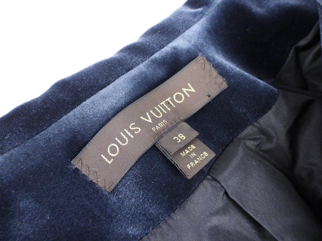 Louis Vuitton Navy Velvet Jacket - 38 – I MISS YOU VINTAGE