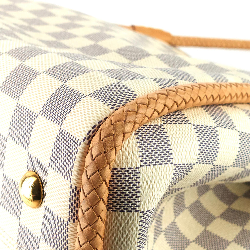 Propriano Damier Azur Canvas Tote Shoulder Bag – Baggio Consignment