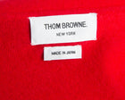 Thom Browne Red Cashmere Cardigan with White Striped Sleeve - M 