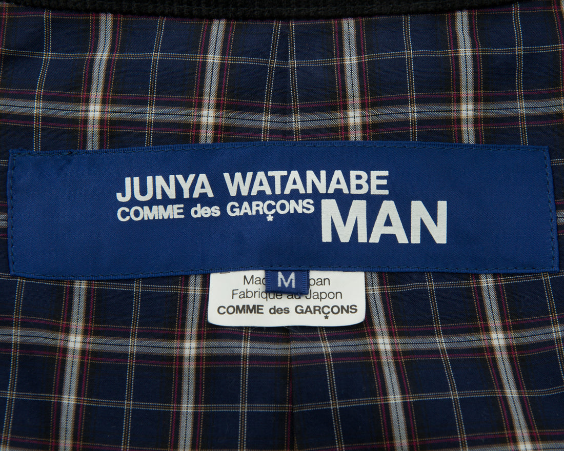 Junya Watanabe Navy and Black Waxed Cotton Jacket
