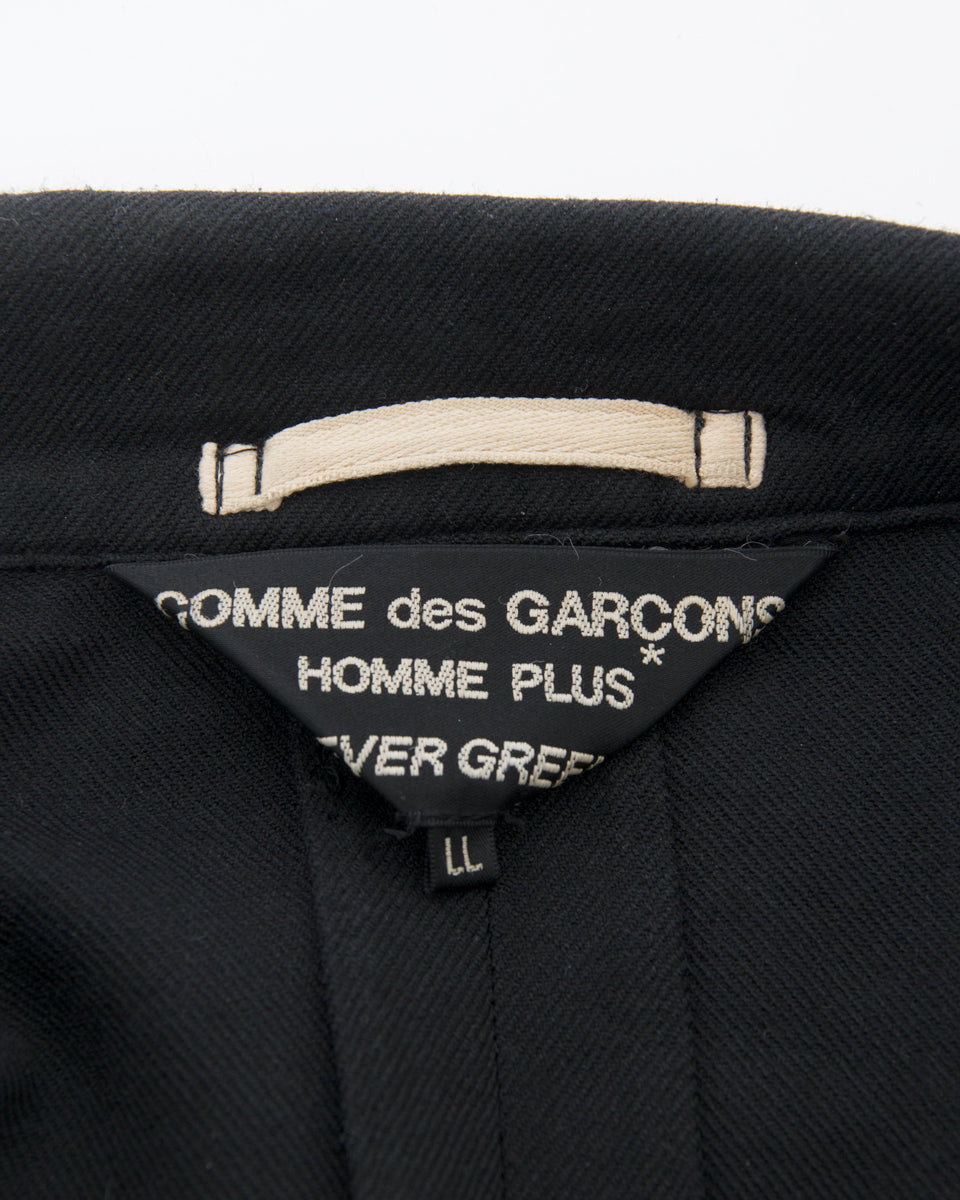 Comme des Garcons Homme Plus Long Black Jacket with Studs