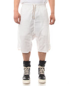 Rick Owens DRKSHDW White Shorts with Elastic Waistband - M