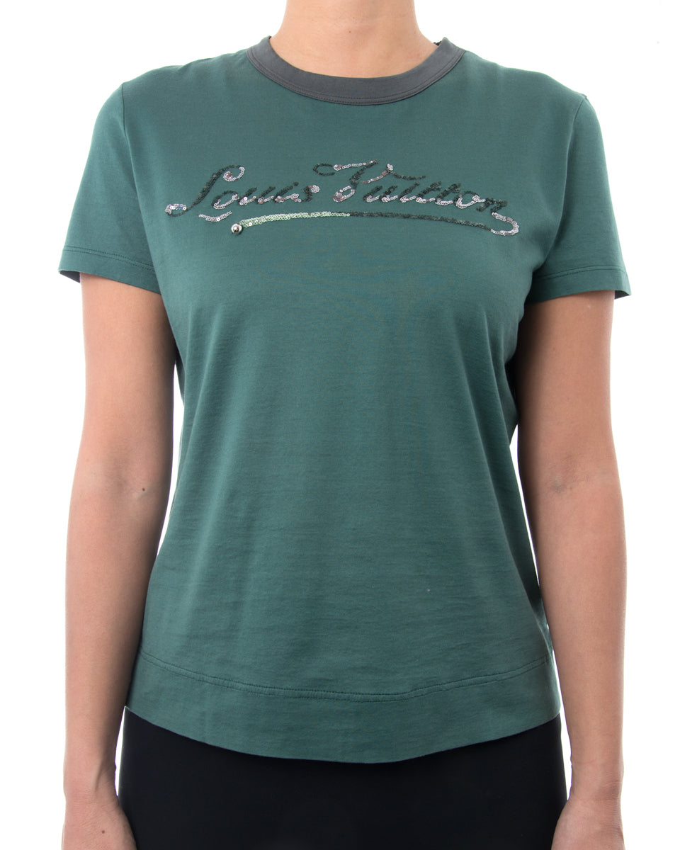 T-shirt Louis Vuitton Green size XS International in Cotton - 24139981