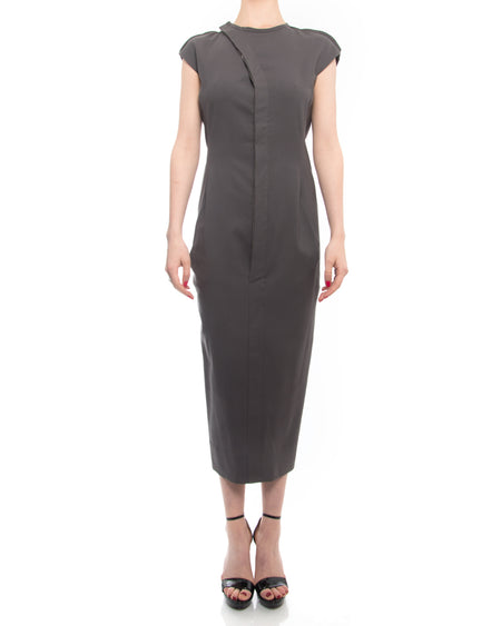 Rick Owens Slate Grey Island SS13 Pillar Midi Dress - USA 2