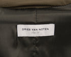 Dries Van Noten Silk Olive Green Wrap Jacket - 6
