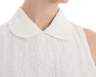 Rochas White Sleeveless Silk Textured Dress - 0