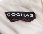 Rochas White Sleeveless Silk Textured Dress - 0