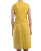 Valentino Chartreuse Yellow Pleated Cocktail Dress - 4 / 6