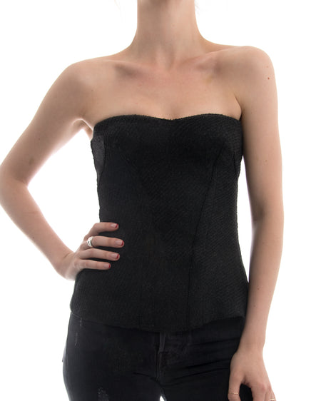 Prada Fall 2006 Runway Grey Wool Corset Bustier top - XS/ 0