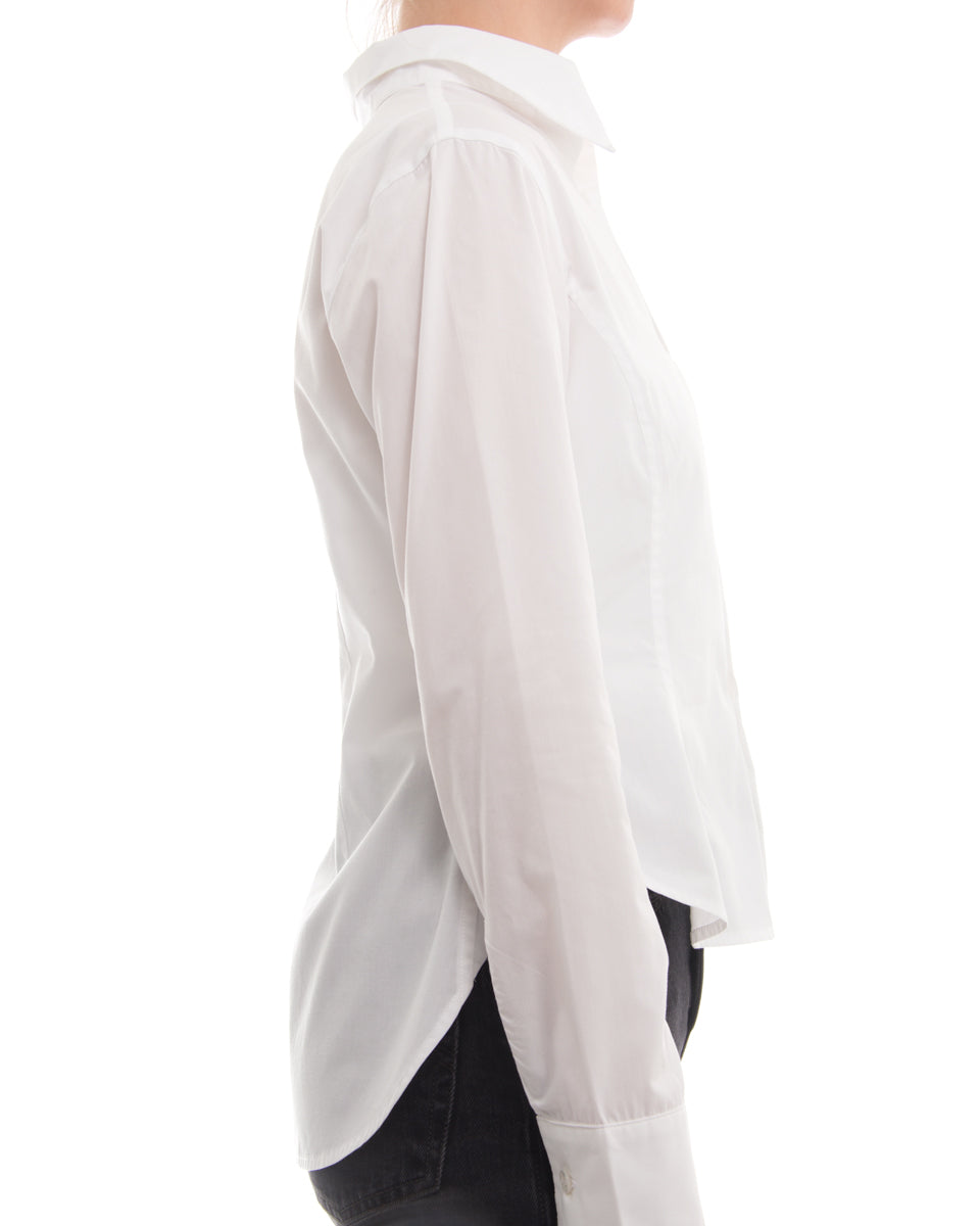 Yohji Yamamoto White Button Down Cotton Shirt - S