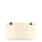 Gucci GG Marmont Small Ivory Double Chain Flap Bag