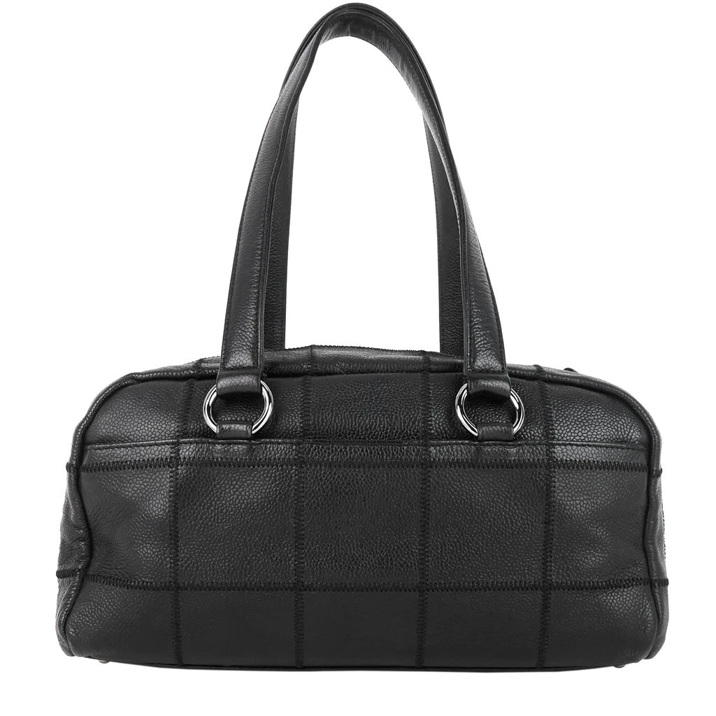 Chanel Choco Bar Black Quilted Caviar Leather Shoulder Bag – I MISS YOU  VINTAGE