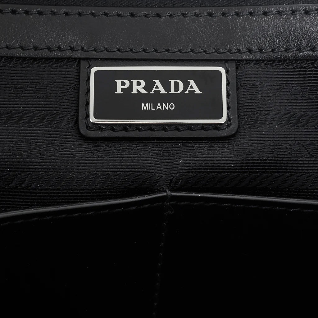 Prada Black Saffiano Leather Briefcase Bag
