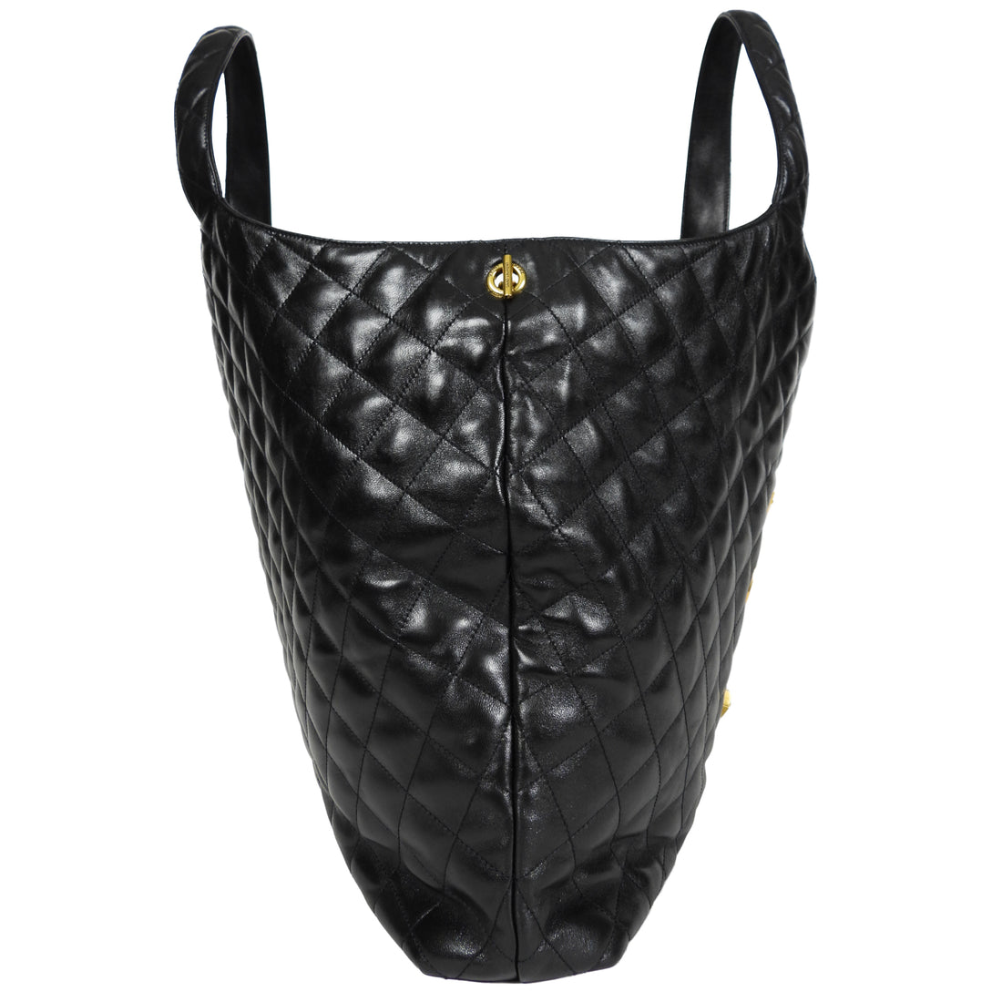 Saint Laurent Black Quilted Lambskin ICare Maxi Shopping Bag, myGemma