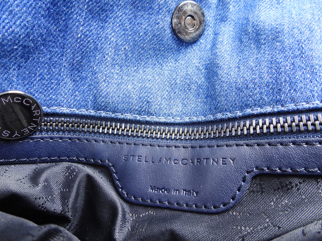 Stella McCtraney Blue Eco Denim Falabella Shoulder Bag