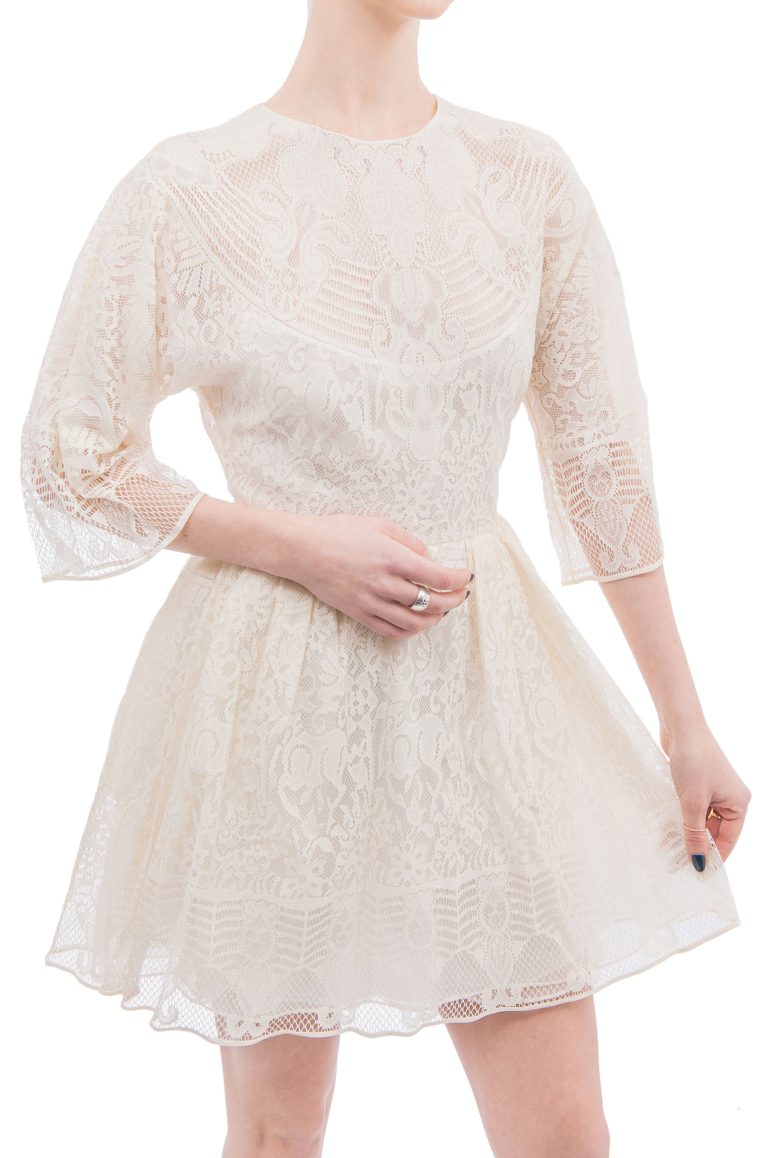 vintage valentino white dress Valentino Ivory Lace Cocktail Dress – I MISS YOU VINTAGE