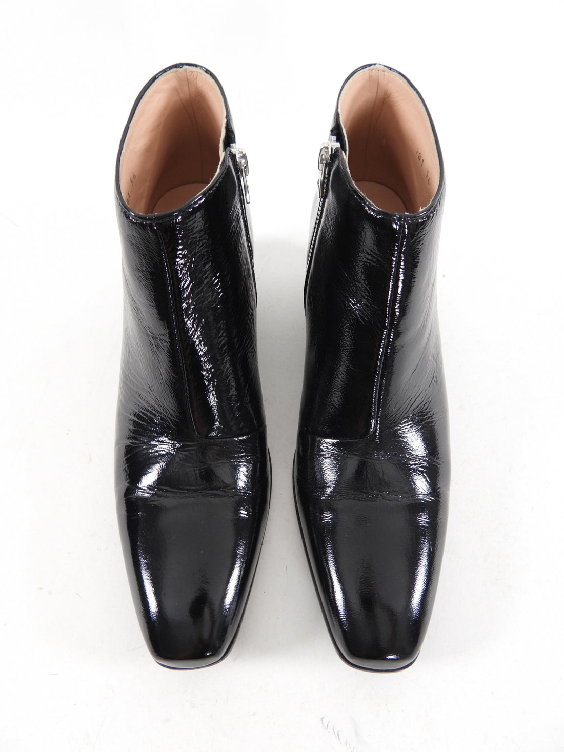 Acne Studios Black Patent Leather Ankle Boots - 37