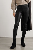 L'Agence Rochelle Coated Leather Look Skinny Leggings - S