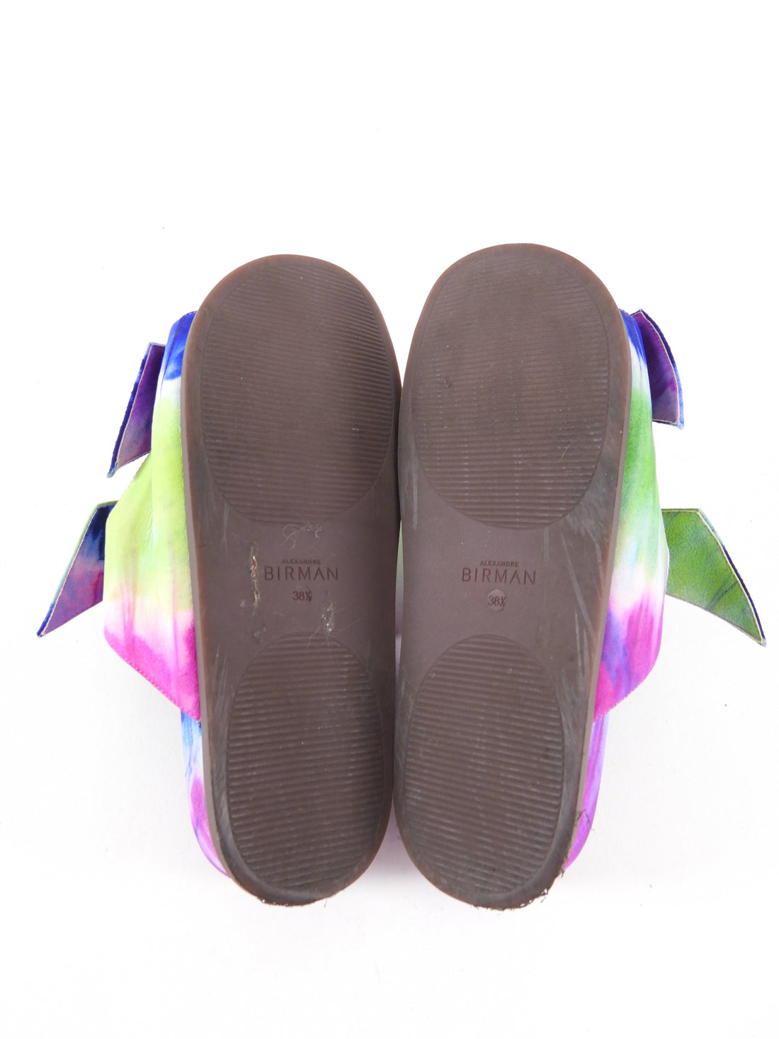 Alexandre Birman Tie Dye Leather Flat Sandals - USA 7.5