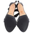 Alexandre Birman Black Croc High Heel Sandals with Ankle Tie - 40