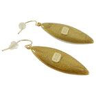 Alexis Bittar Clear Gold Resin and 14k Drop Earrings