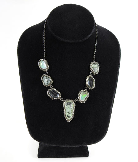 Alexis Bittar Green Irridescent Quartz Jewelled Necklace