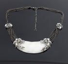 Alexis Bittar White Resin Chain Necklace 