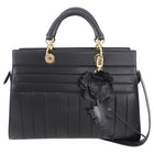Altuzarra Black Leather Quilted Infinity Tote Bag