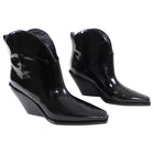Ann Demeulemeester Black Buffed Leather Ankle Boots - 39 / USA 8.5